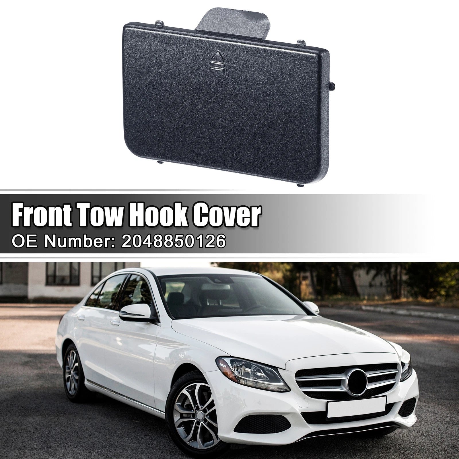 Tow Hook Eye Hole Cover for Mercedes-Benz C-Class W204 (2007–2014) Gray