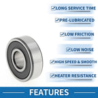 Deep Groove Ball Bearing P4 for Scooter Skateboard Wheel (10x26x8mm)