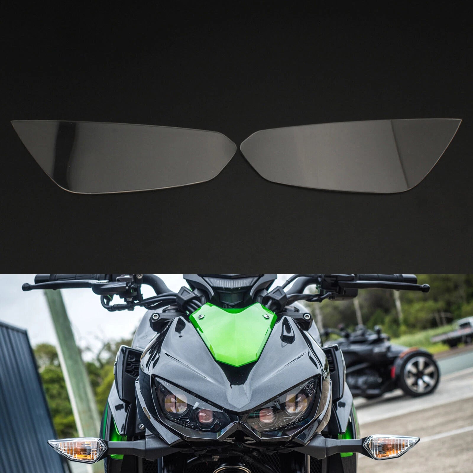 Front Headlight Lens Guard Protector for Kawasaki Z1000 Z1000R (2014–2021)