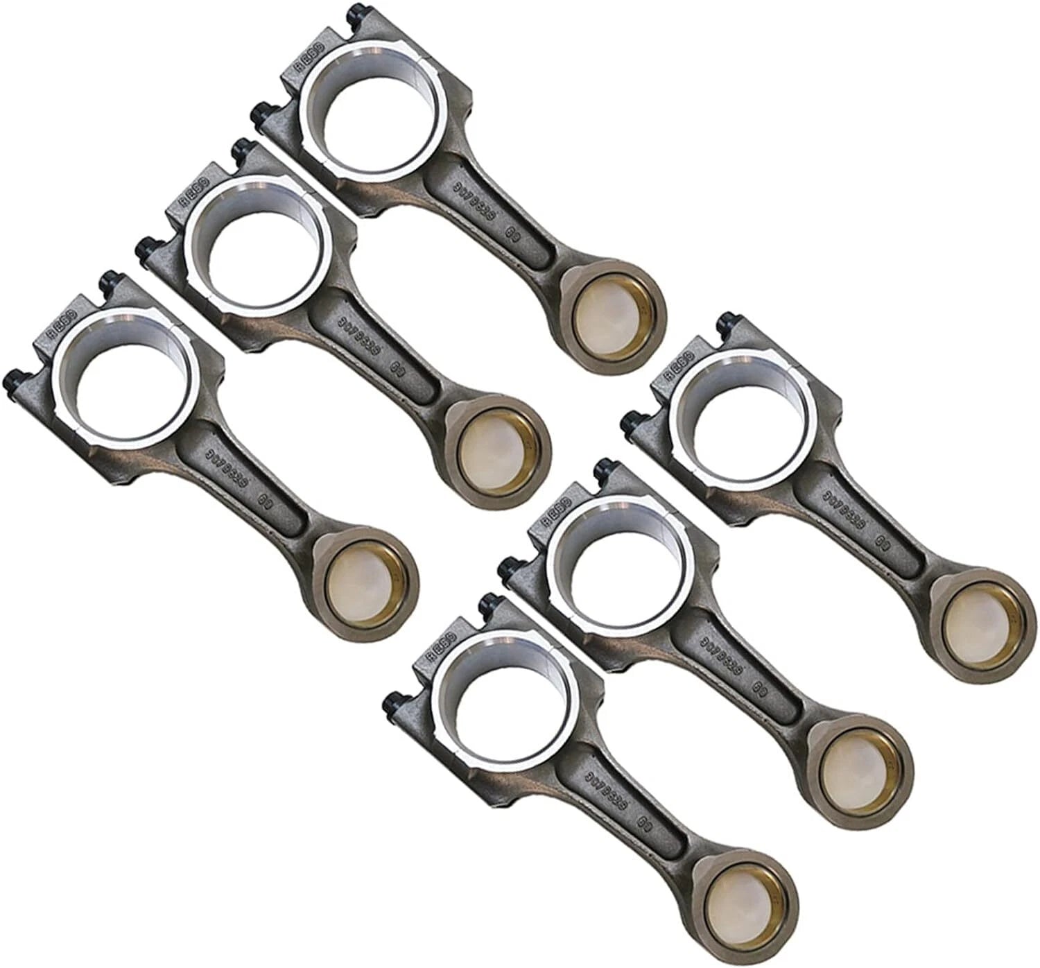 6X Connecting Rods 3079629 3899450 3073522 3820302 for Mitsubishi M11 (1991–1999)