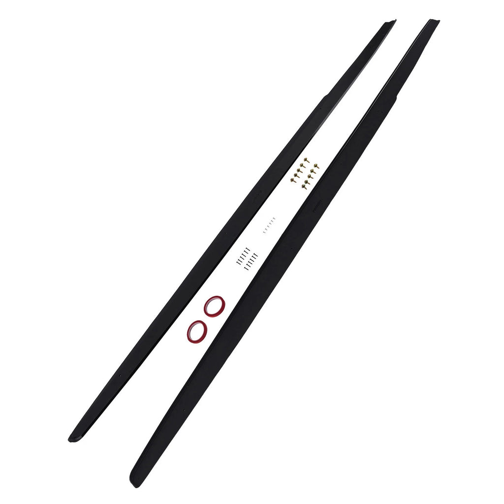 Set of 2 Black Side Skirt Extensions for BMW 5 Series E60 E61 (2004–2010)
