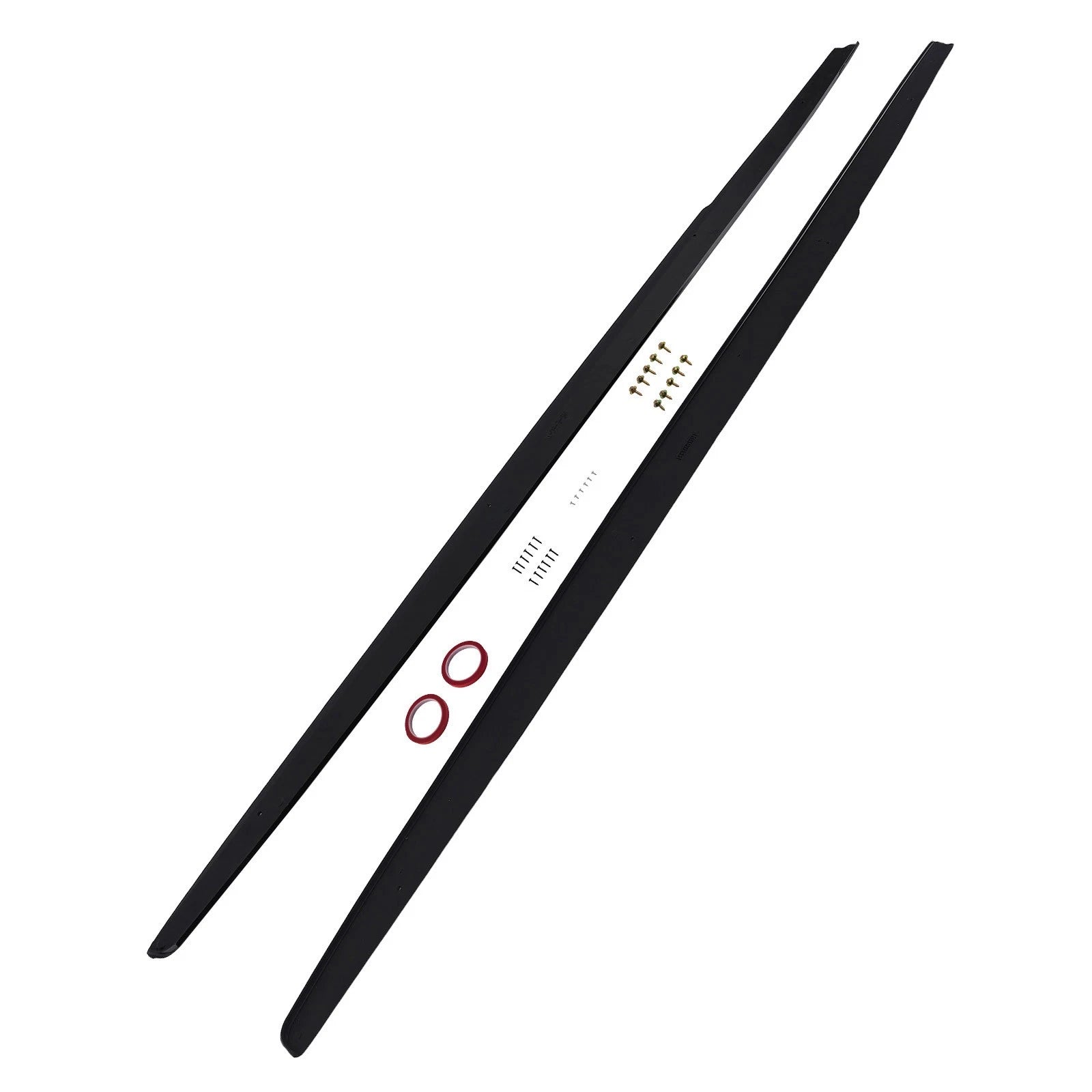 Set of 2 Black Side Skirt Extensions for BMW 5 Series E60 E61 (2004–2010)
