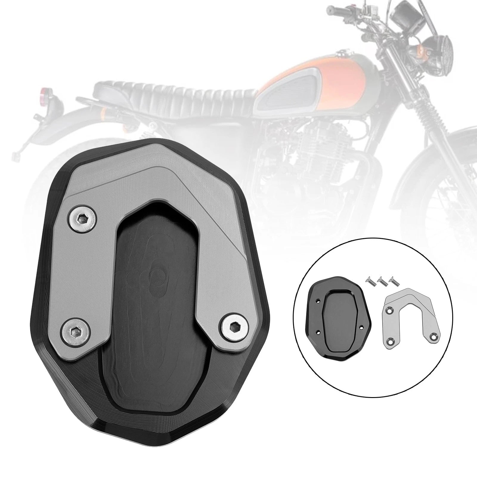 Kickstand Enlarger Plate Pad for Ducati Scrambler 800 (2015–2019) TI