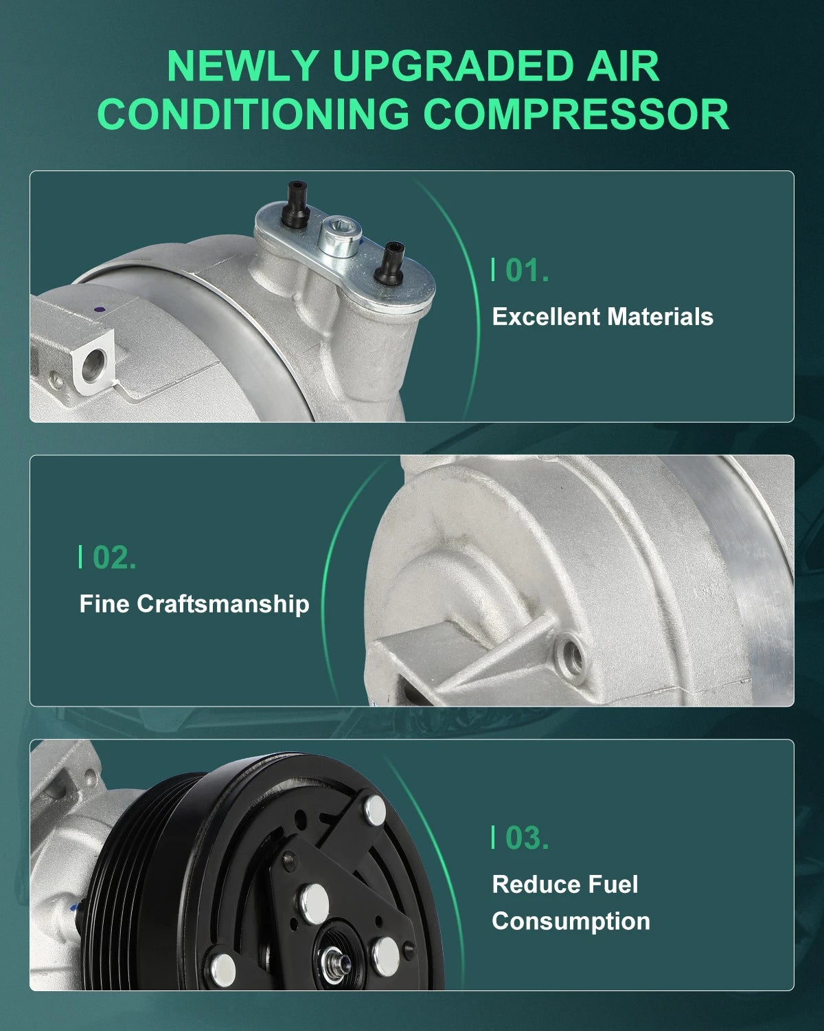 A/C Compressor and Clutch for Pontiac G3, Chevrolet Aveo/Aveo5 (2009–2010)