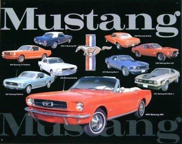 Vintage Replica Tin Metal Sign for Ford Mustang (1964–1973) 96659