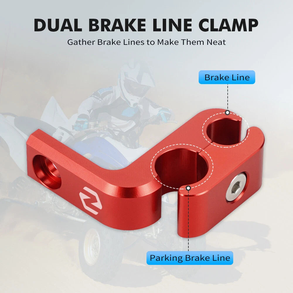 Dual Brake Line Clamp Bracket for Yamaha Raptor 700 YFM700 R (2006–2026)