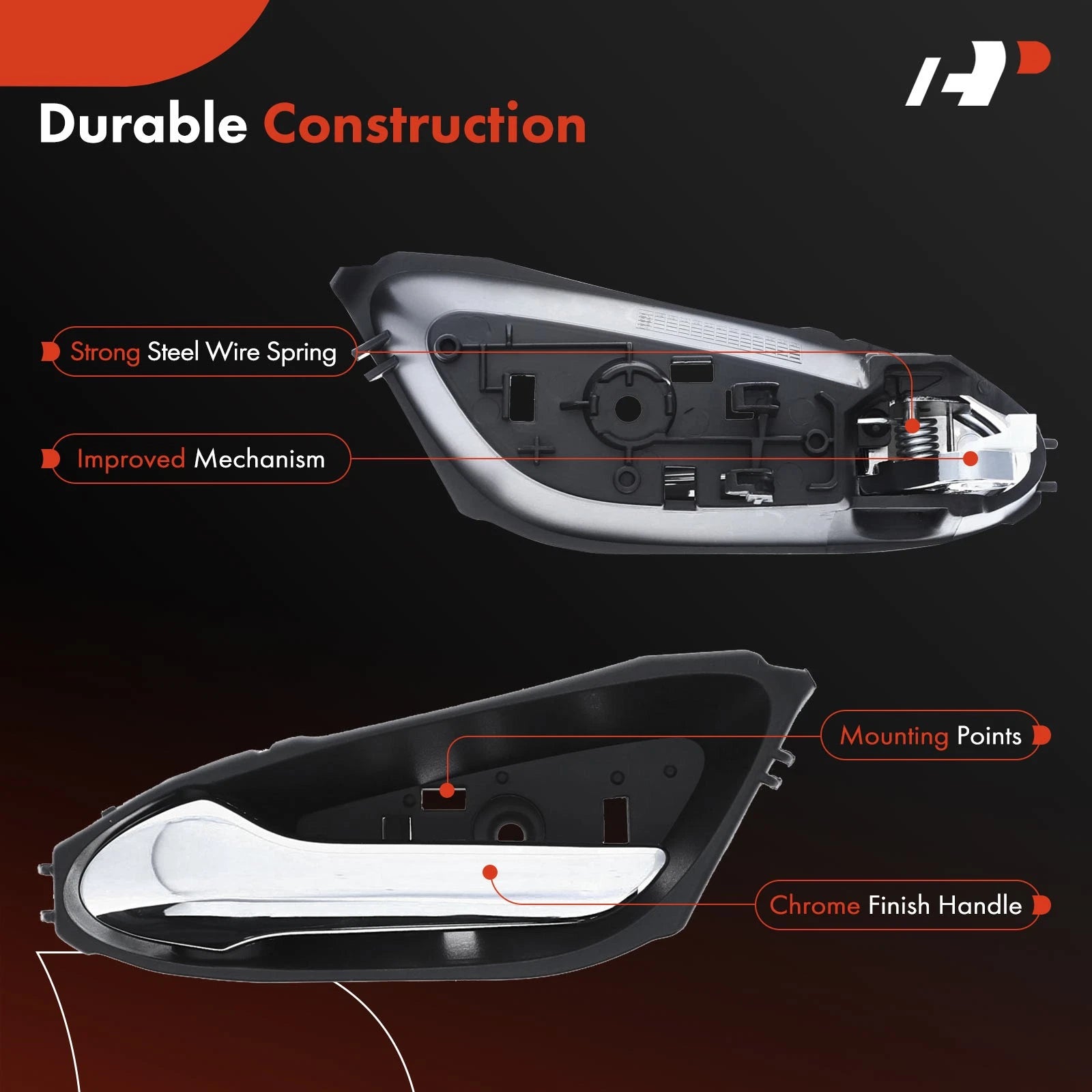 2X Chrome Interior Door Handle for Chevy Spark (2016-2022)