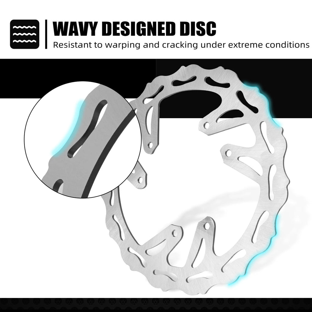 Set of 2 Front Rear Brake Disc Rotors for Honda CRF450R (2002–2014) CRF450X (2005–2017)