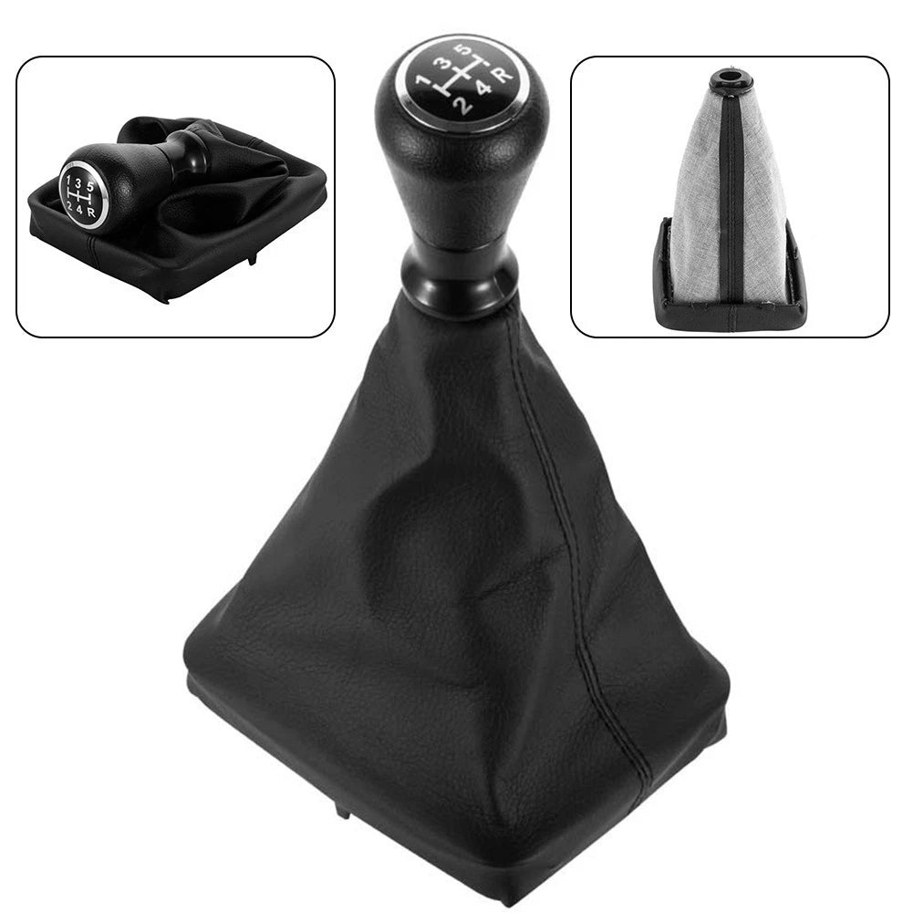 Leather Gear Shift Knob and Boot Case Cover for Peugeot 206 406 (2000–2006)