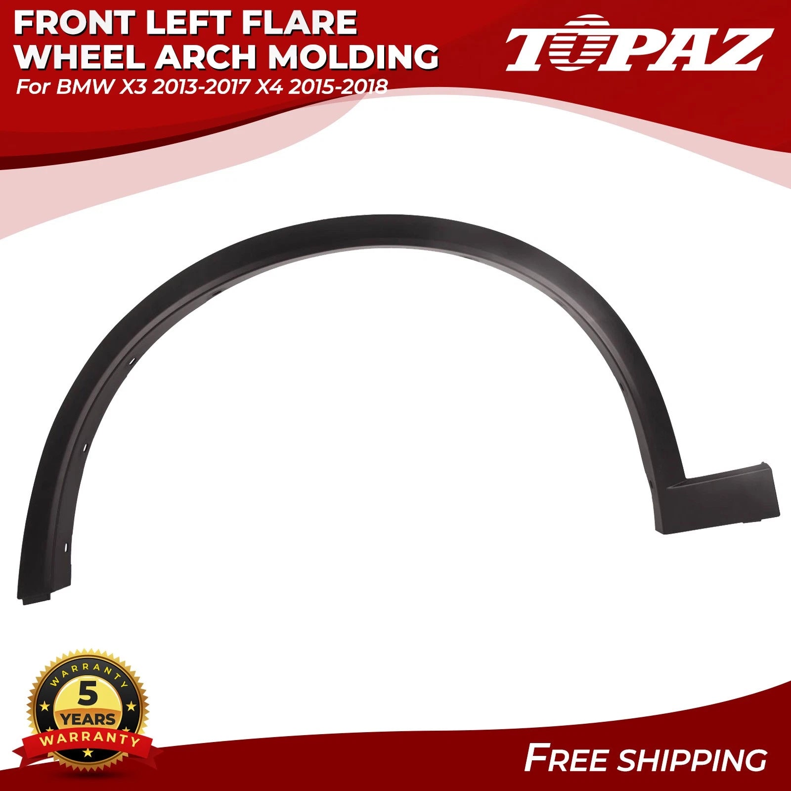 Front Left Wheel Arch Molding for BMW X3 X4 (2013–2018)
