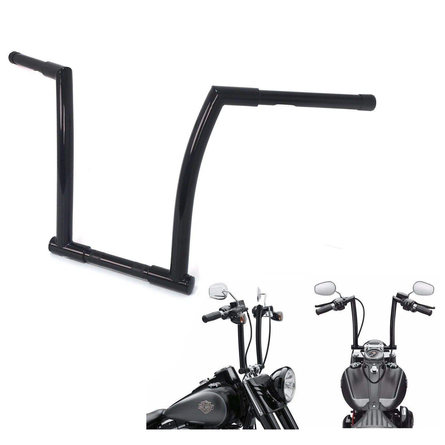 14" Rise Handlebar for Harley Dyna FLD (2012–2016), Street Bob FXDB (2006–2017)