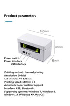 Bluetooth Thermal Printer Label Stickers 40-120mm for Addressing