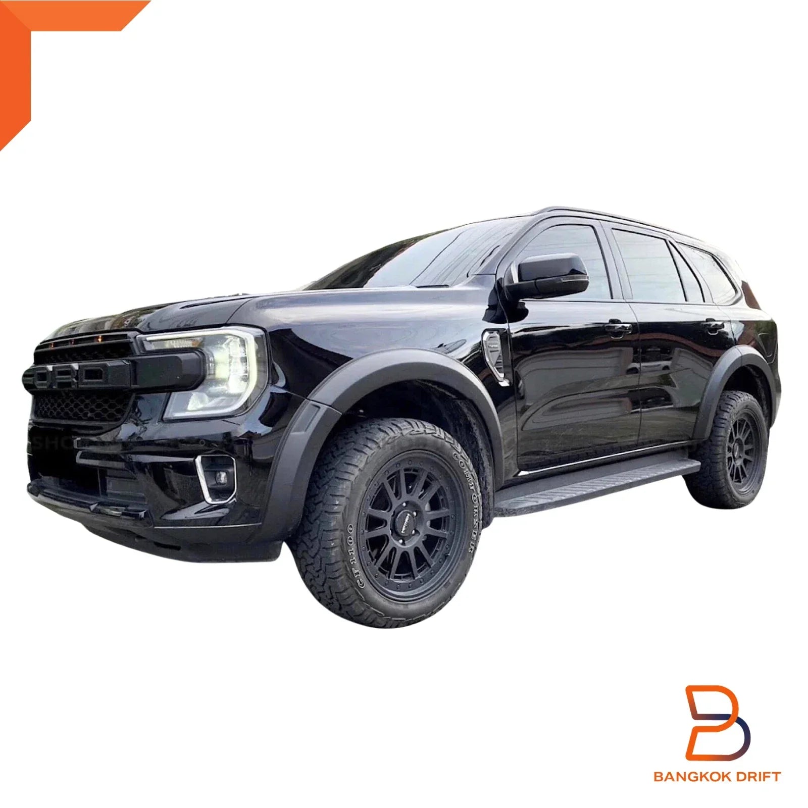 Matte Black Fender Flares for Ford Everest UB U704 (2022-2024)