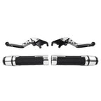 Silver Extendable Brake Clutch Levers Grip Set for Kawasaki ZX10R (2016-2023)