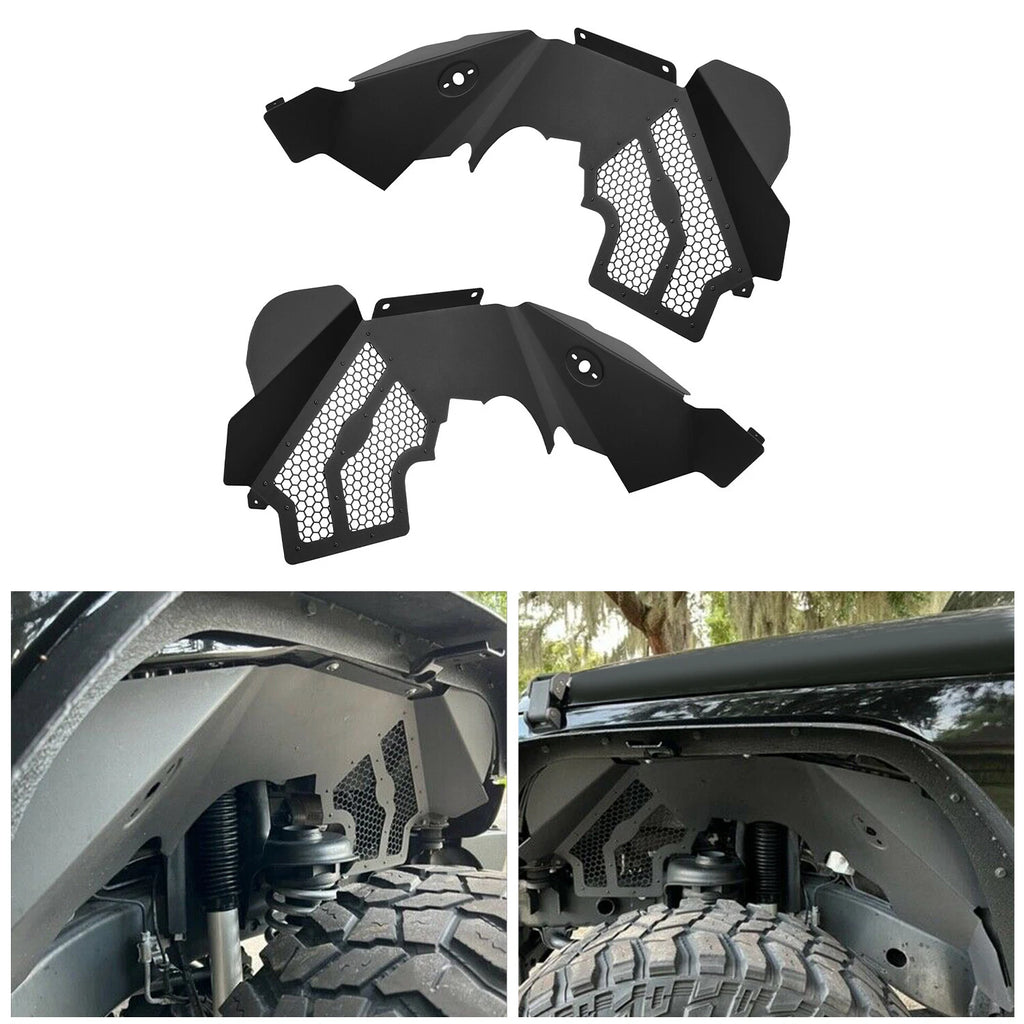 Front Inner Fender Liners Flares for Jeep Wrangler JK JKU (2007–2018)