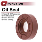 2X Oil Seal Rotary Shaft Seal FKM Rubber 17x35x10mm for Various Models