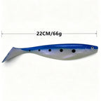 Deep Sea T Tail Swimbait 22cm 66g Soft Lure for Heavy Duty Rods