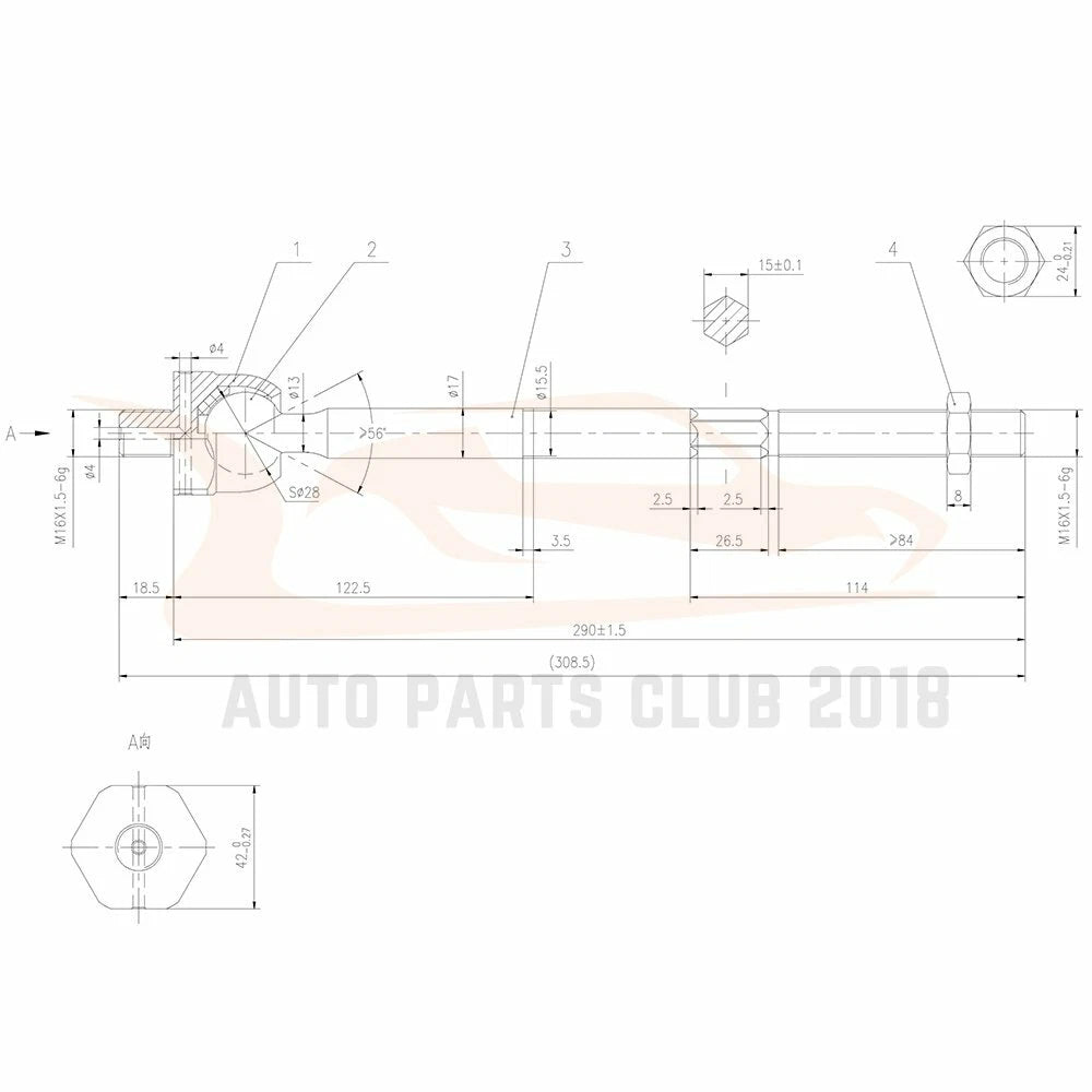 Set of 6 Tie Rods and Lower Ball Joints for Ford Expedition (2003–2004)