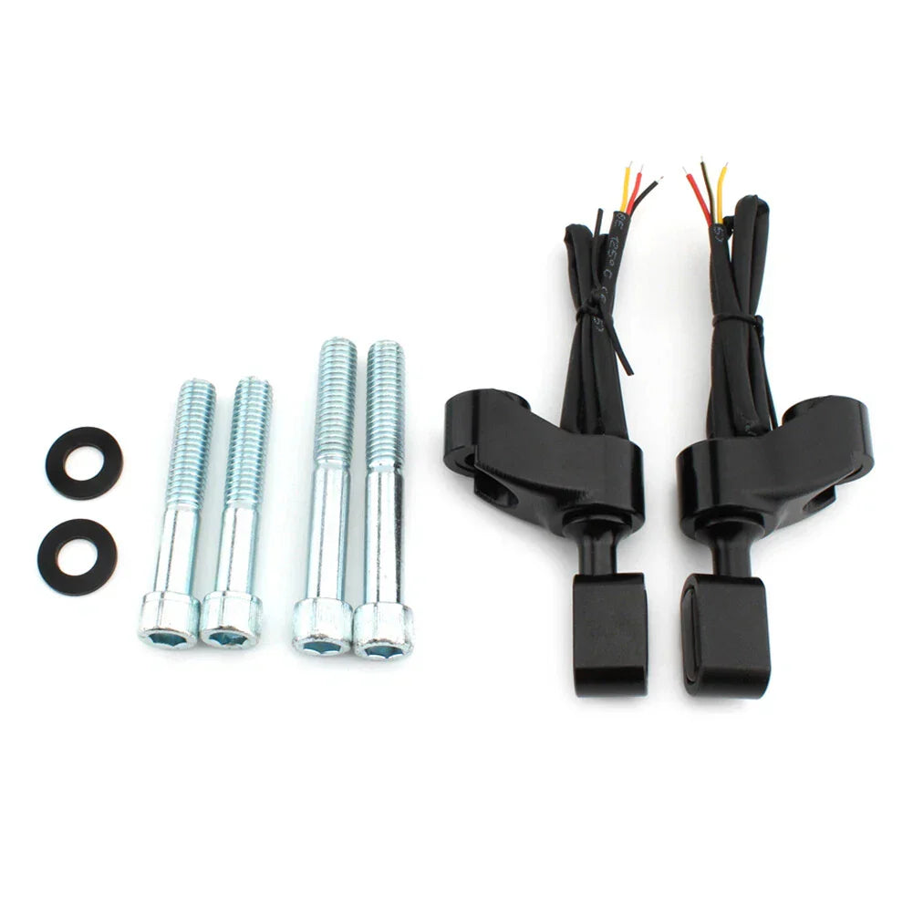 Black Front Fork Turn Signal Indicator Light for Harley FXR (1987-2000)