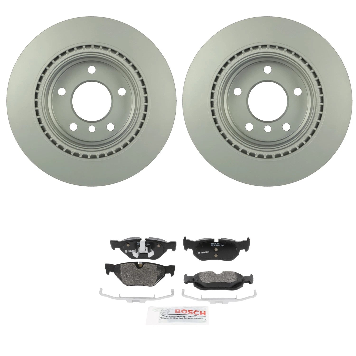 Bosch Rear Quietcast Rotors & Ceramic Disc Brake Pad Kit for BMW E90 325i (2006)