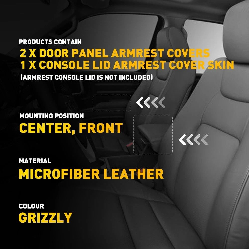 Gray Door Panel Armrest Center Console Cover for Honda Ridgeline (2006-2014)