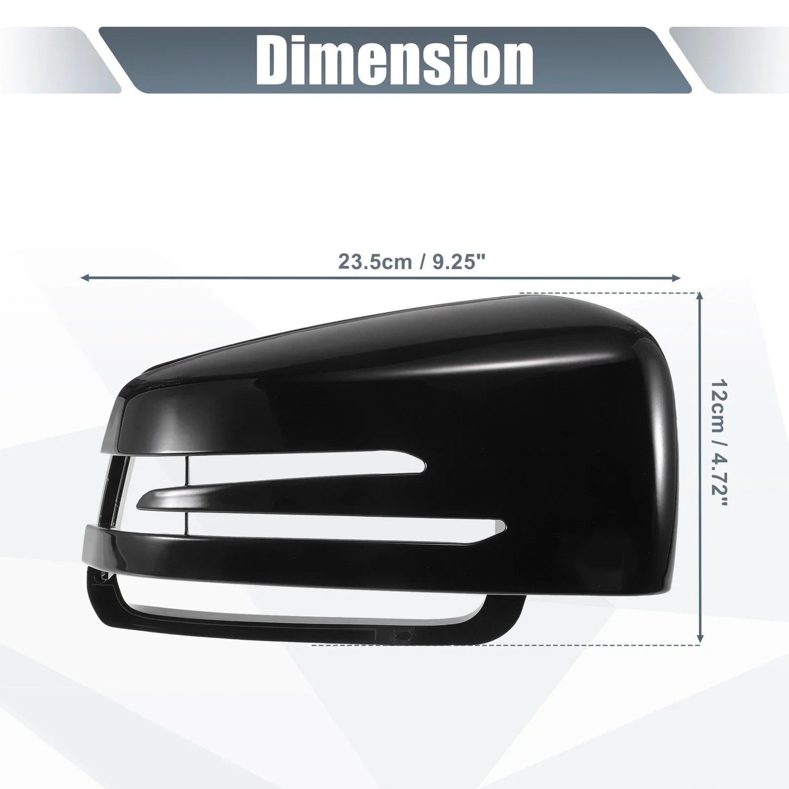 Right Mirror Cover Cap Gloss Black for Mercedes Benz A Class B Class C Class (2013-2023)
