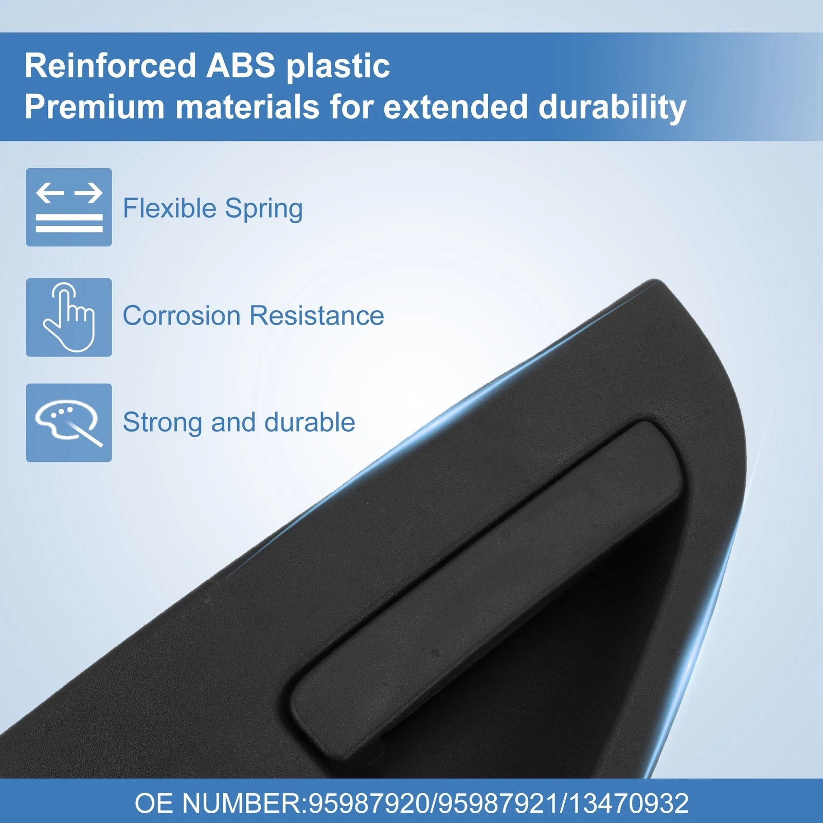 2Pcs Rear Door Handle Set for Chevrolet Spark (2013–2015) 95987920/95987921