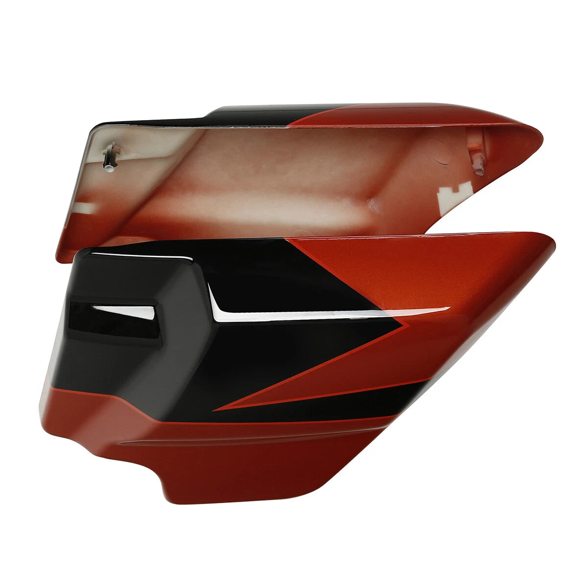 Battery Side Covers for Harley Touring (2009–2024) Sunburst Orange, Starfire Black