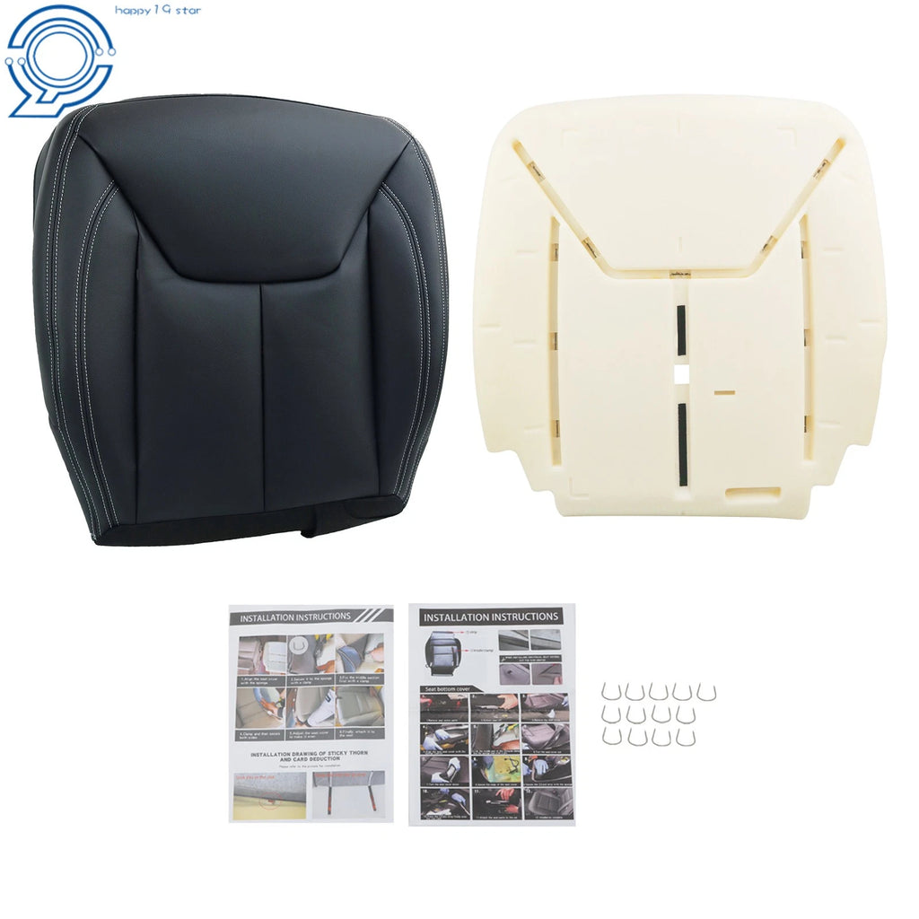 Driver Side Seat Cover & Foam Pad for Jeep Wrangler (2013-2017) Black