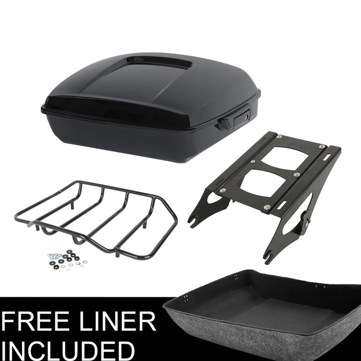 Chopped Trunk Mount Top Rack for Harley Touring Road Glide King (2014–2026)
