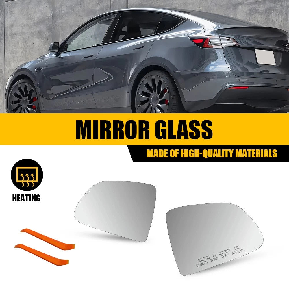 Driver Passenger Side Mirror Glass for Tesla Model Y (2020–2025)