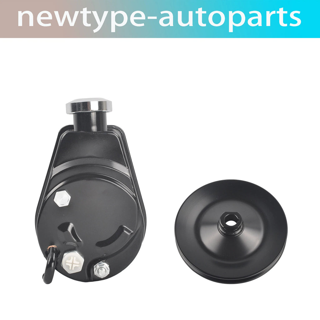 Saginaw Power Steering Pump for Chevy SBC (Black) (Single Groove)