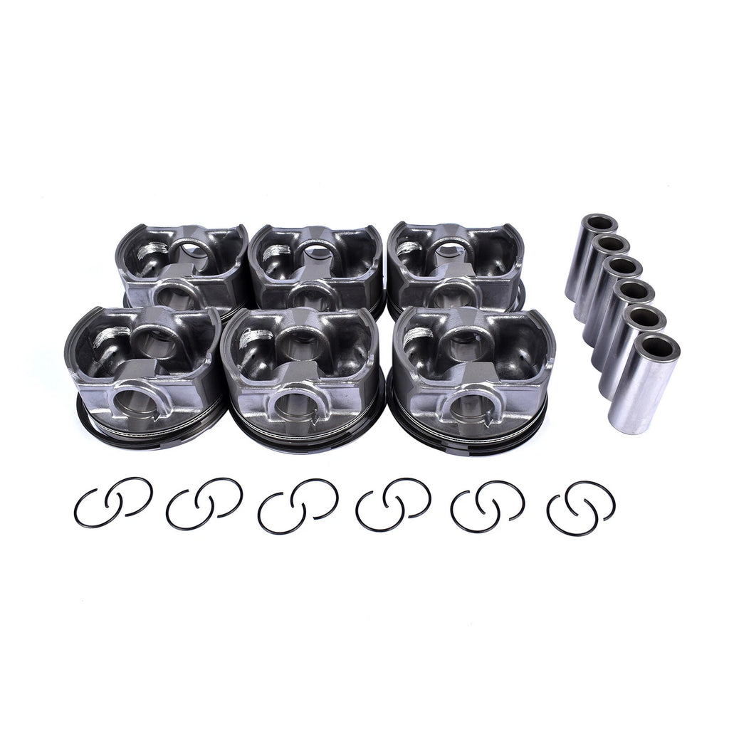 Set of 6 Pistons & Rings for BMW E46 E39 E60 E61 Z4 (1998–2006)