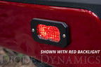 LED Bumper Flood Light Flush Mount Red Backlight for Toyota Hilux (2016–2023)
