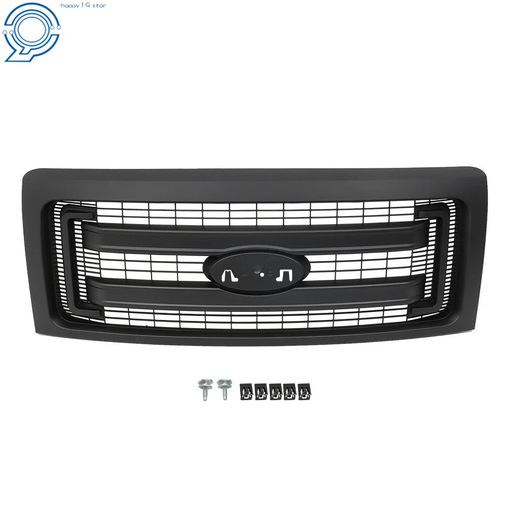 Matte Black Front Bumper Upper Grill for Ford F-150 (2009-2014)