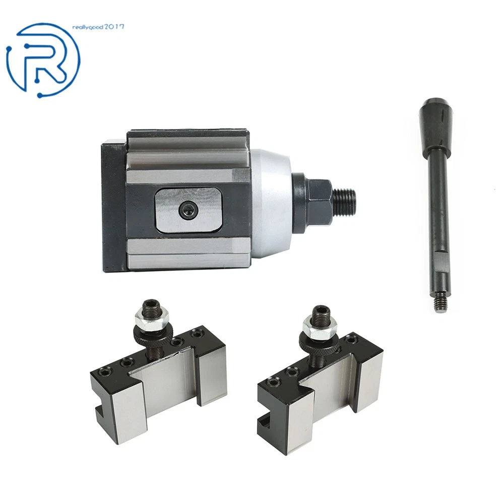 Set of 2 Piston Type Quick Change Tool Post Holders for Swing Dia 12"