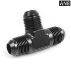 3-Way Tee Hose Fitting Adapter AN6/8/10 Female to 2x AN Male Black