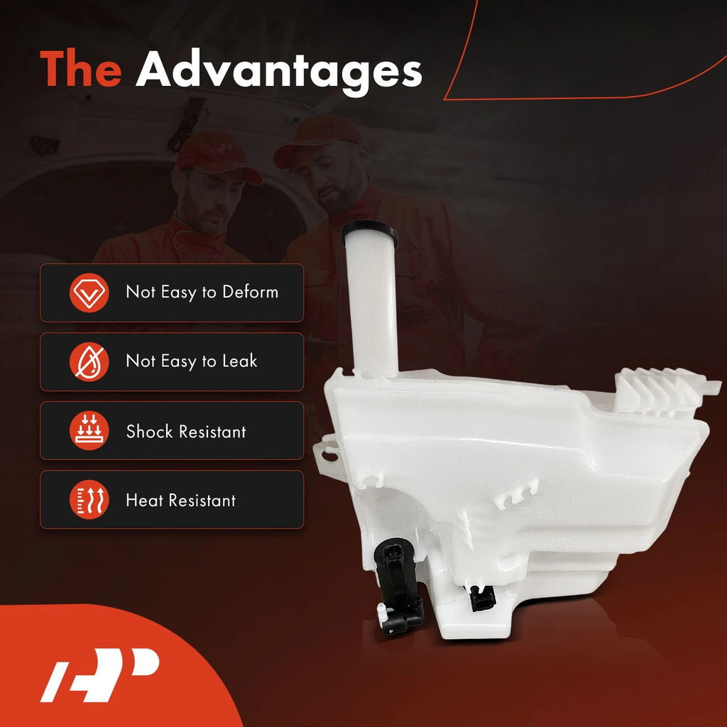 Windshield Washer Reservoir with Cap and Pump for Ford Focus (2012-2018)