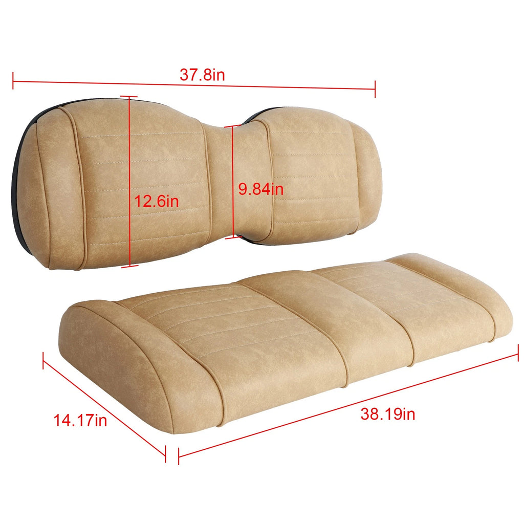 Deluxe Seat Bottom Back Cushion Set for Club Car EZGO Yamaha