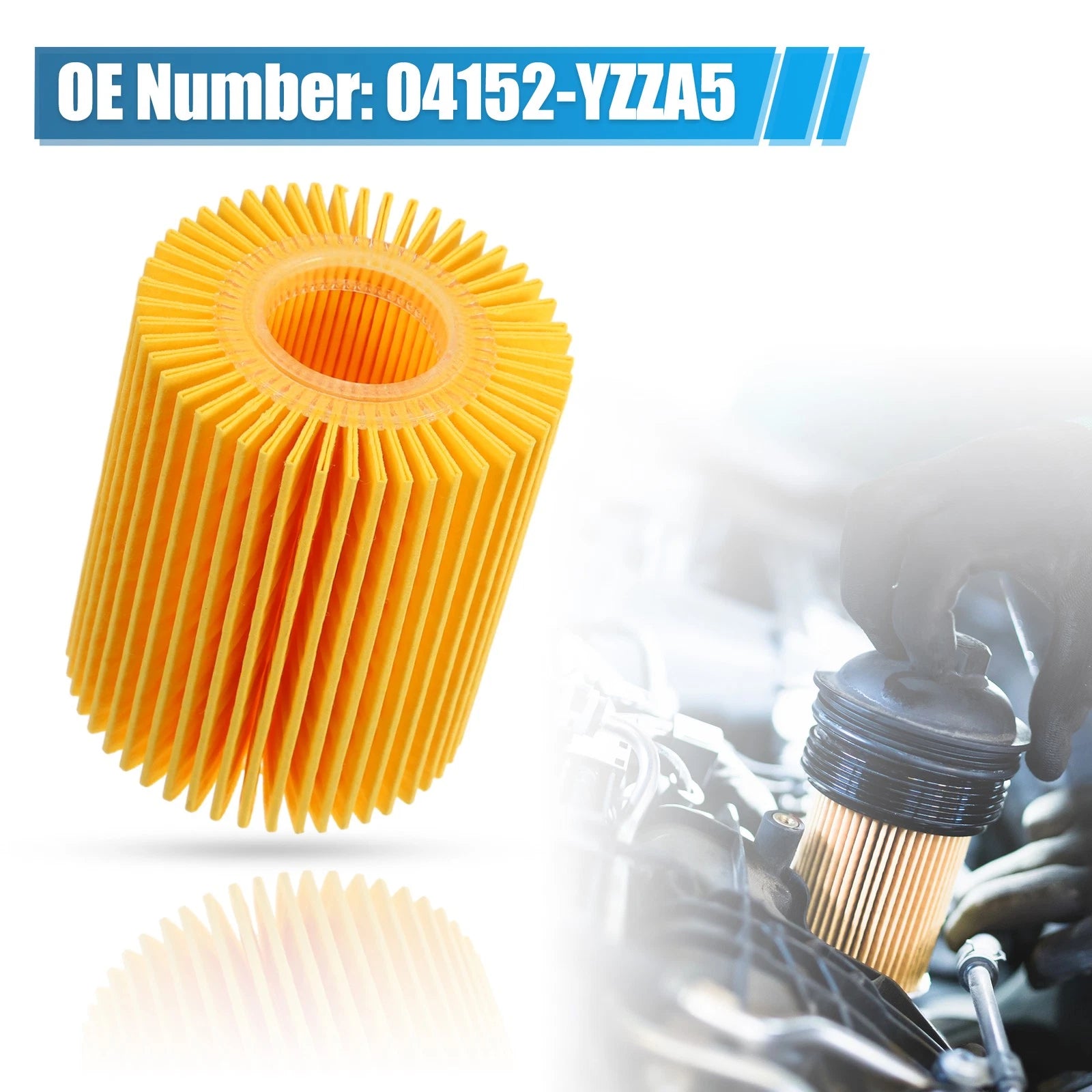 Set of 1 Engine Oil Filter 04152-YZZA5 04152-38010 04152-0R010 for Toyota Tundra (2000–2023)