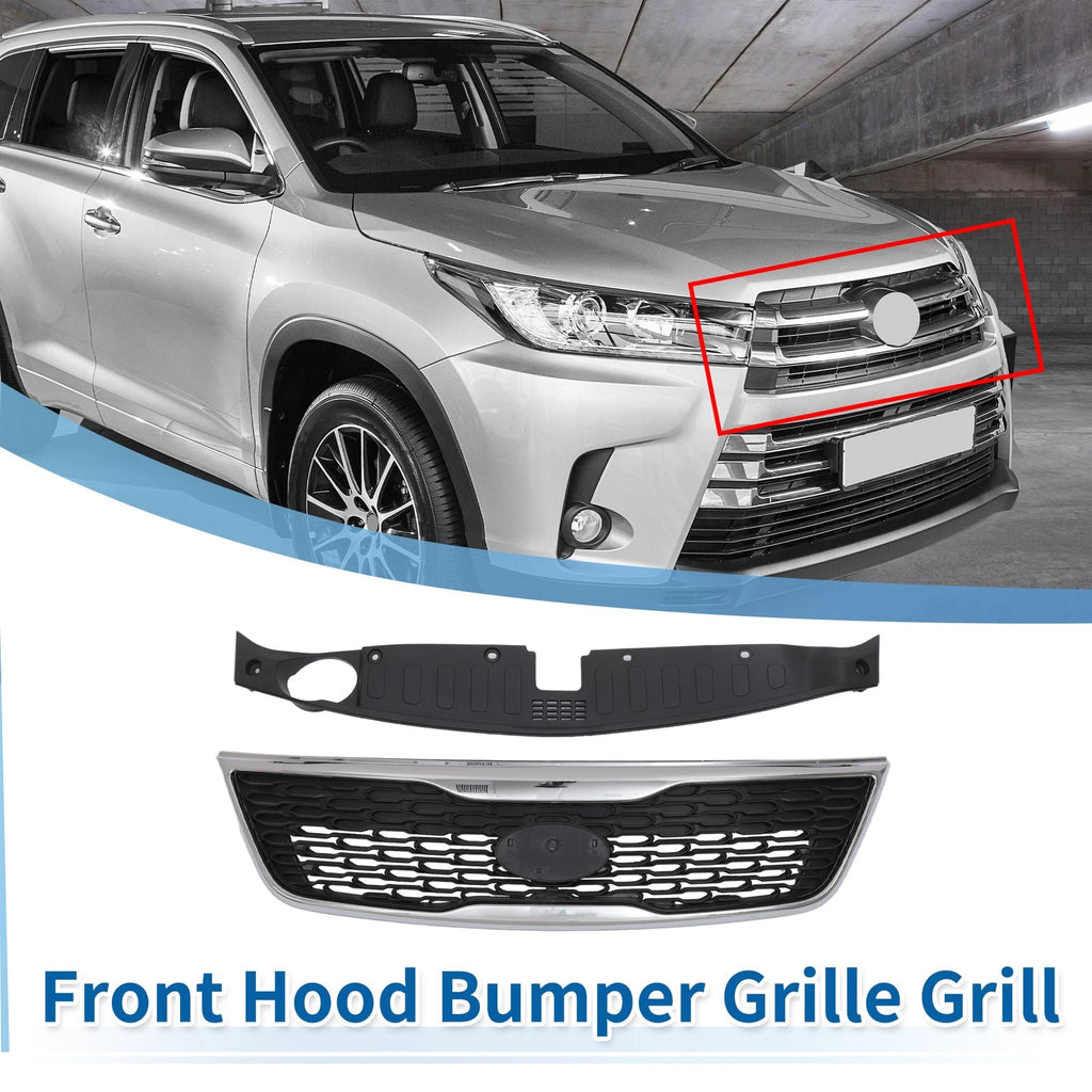 Front Upper Hood Bumper Grille for Kia Sorento (2013) No.863502P500 Black