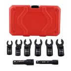 Set of 8 Flex Head Flare Nut Wrenches for Automotive Repairs