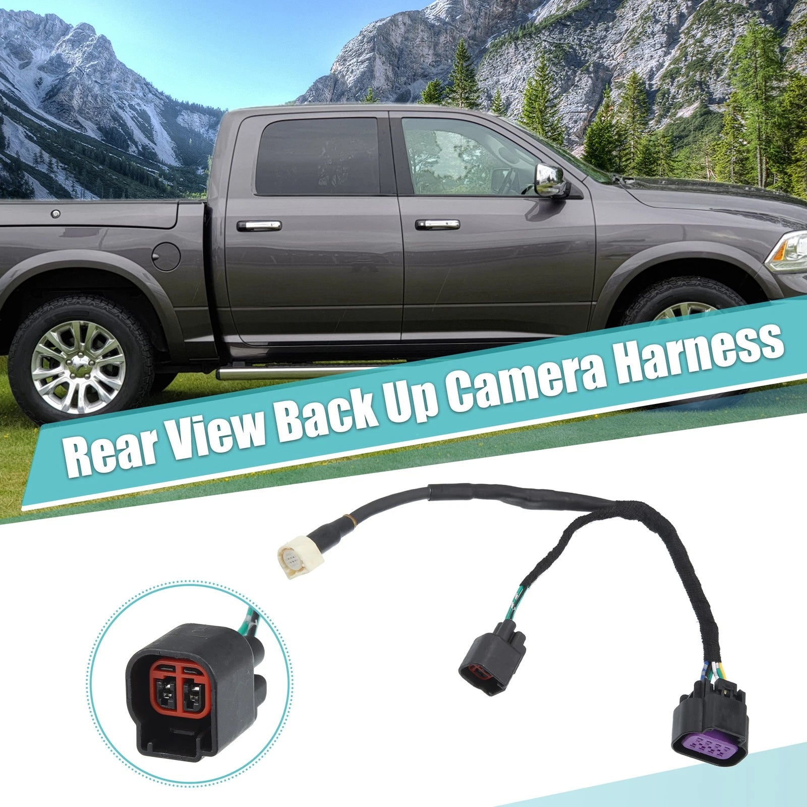 Car Camera Wiring Harness 68189124AC for Dodge Ram 1500 2500 3500 (2013–2017)
