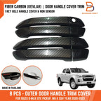 FIBER CARBON DOOR HANDLE COVERS for ISUZU D-MAX UTE SX, MU-X (2020-2023)