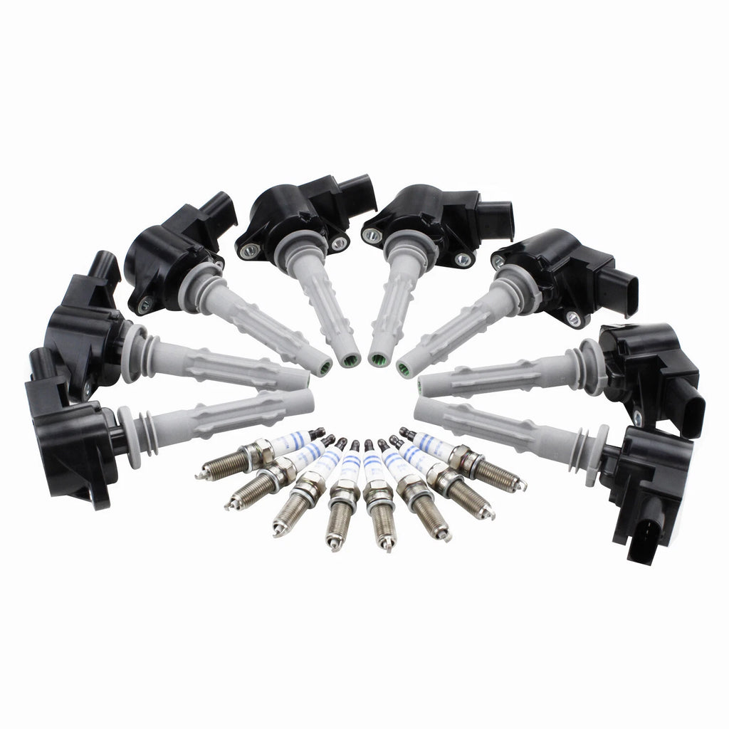 Set of 8 Ignition Coils & 8 Platinum Spark Plugs for Mercedes C216 W211
