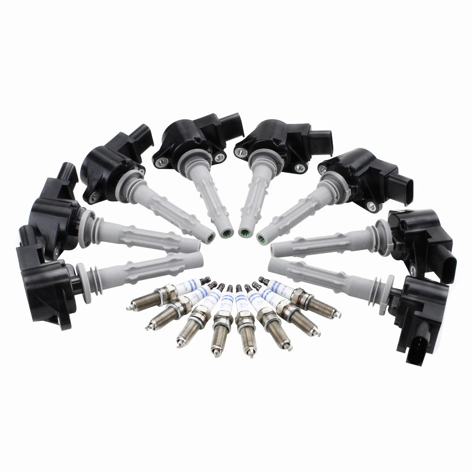 Set of 8 Ignition Coils & 8 Platinum Spark Plugs for Mercedes C216 W211