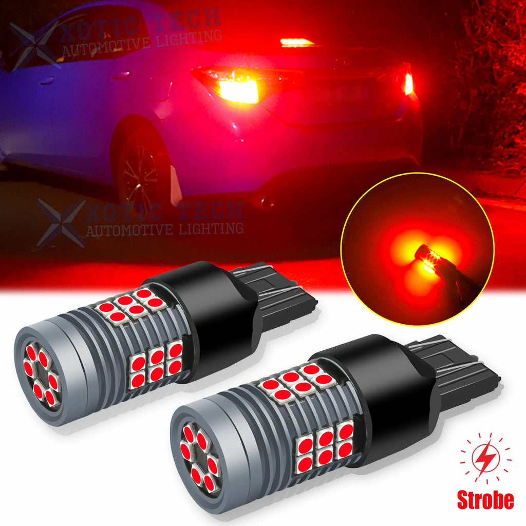 Red Strobe Flashing LED Stop Brake Tail Light for Honda Civic Accord (7443)