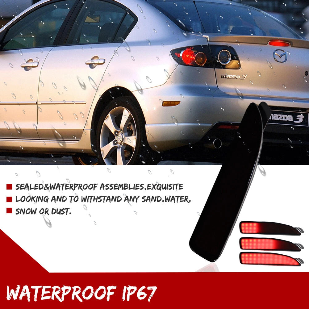 LED Rear Bumper Side Marker Signal Lights for Mazda 3 Sedan (2004–2008)