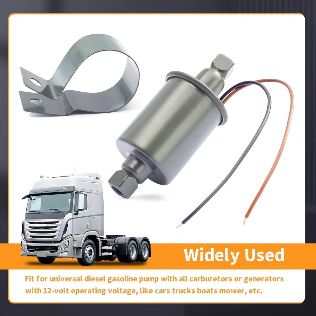 Electric Fuel Pump 12V 5-9 Psi for Universal Cars Trucks Tractors (E8012S)