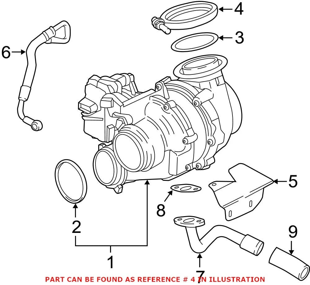 Turbocharger Retaining Ring for BMW (11658518404)